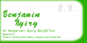 benjamin nyiry business card